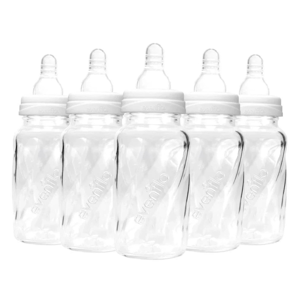 6-Pack Evenflo 4 Oz Classic Glass Nursers (Bottles) Twist 6 Total NEW Baby